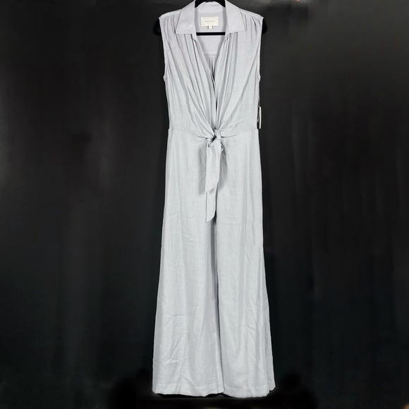 Brochu Walker Madsen Sleeveless Maxi‎ Dress Lavender Button Front Tie - Picture 4 of 11
